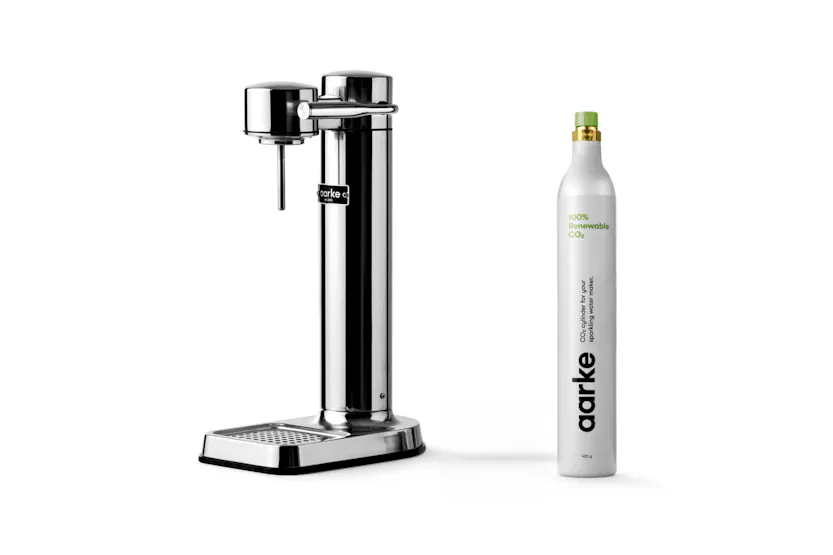 Aarke Carbonator 3 Sparkling Water Maker & CO2 Cylinder | Steel Aarke Carbonator 3 Sparkling Water Maker & CO2 Cylinder | Steel