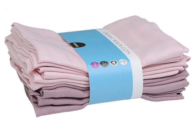 Mininor Organic Muslin Cloth | Rose/Heath Flower | 6 Pieces Mininor Organic Muslin Cloth | Rose/Heath Flower | 6 Pieces
