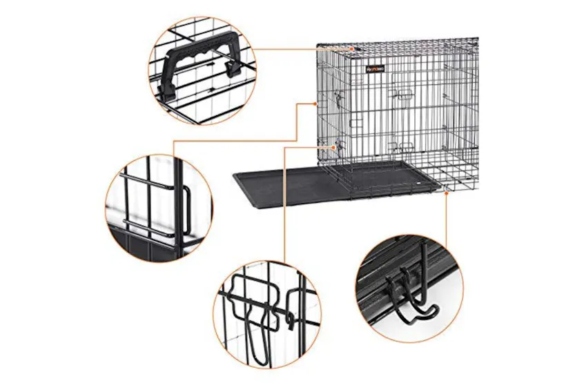 Feandrea PPD42BK XL with 2 Doors Dog Cage Feandrea PPD42BK XL with 2 Doors Dog Cage