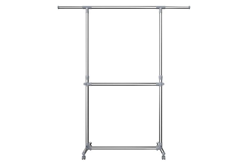 Songmics Movable Clothes Rack | Silver Songmics Movable Clothes Rack | Silver