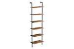Vasagle Ladder Shelves | 6 Shelves | Rustic Natural/Black Vasagle Ladder Shelves | 6 Shelves | Rustic Natural/Black