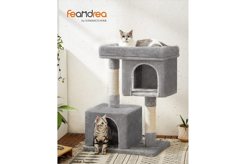 Feandrea Pct61wv1 Cat Tree With Large Platform And 2 Plush C Feandrea Pct61wv1 Cat Tree With Large Platform And 2 Plush C