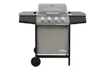 vidaXL 3053624 Gas Bbq Grill With 4 Burners Black And Silver vidaXL 3053624 Gas Bbq Grill With 4 Burners Black And Silver