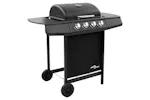 vidaXL 3053622 Gas Bbq Grill With 4 Burners Black vidaXL 3053622 Gas Bbq Grill With 4 Burners Black