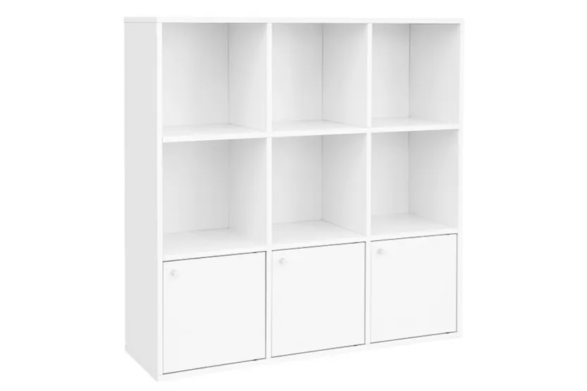 Vasagle LBC33WT Cube Shelf 3 Cupboard Doors | White Vasagle LBC33WT Cube Shelf 3 Cupboard Doors | White