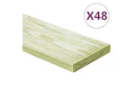 Vidaxl Decking Boards 48 Pcs 5.76 M² 1m Impregnated Solid Wood Pine Vidaxl Decking Boards 48 Pcs 5.76 M² 1m Impregnated Solid Wood Pine