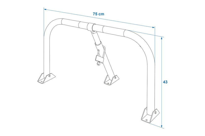 Proplus Parking Barrier With Lock Proplus Parking Barrier With Lock