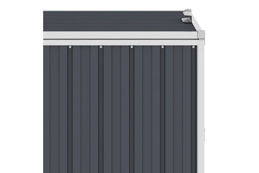 vidaXL Quadruple Garbage Bin Shed Anthracite 286x81x121cm Steel vidaXL Quadruple Garbage Bin Shed Anthracite 286x81x121cm Steel