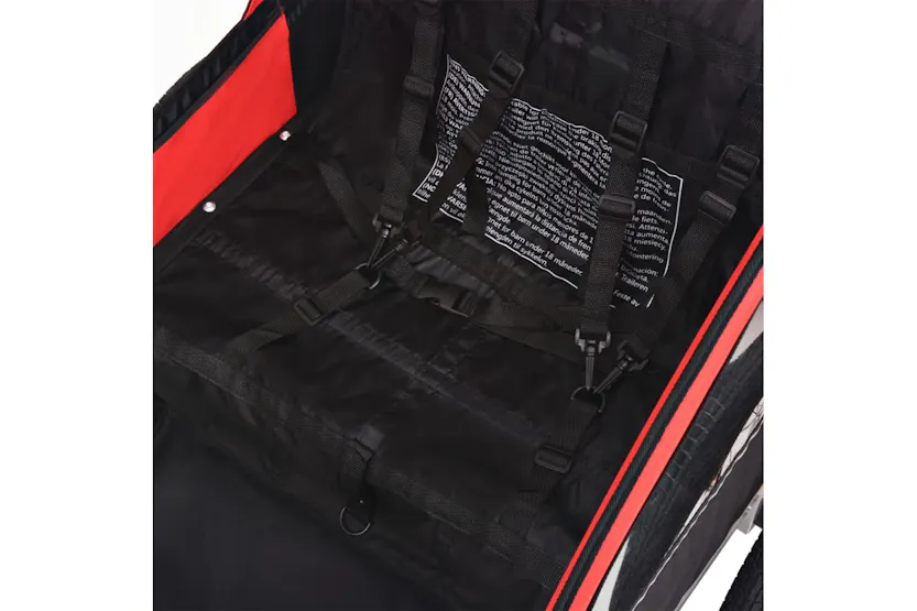 vidaXL Bike Trailer Red And Black 30 Kg vidaXL Bike Trailer Red And Black 30 Kg