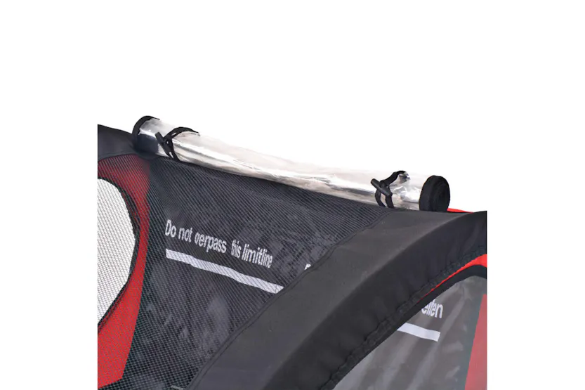 vidaXL Bike Trailer Red And Black 30 Kg vidaXL Bike Trailer Red And Black 30 Kg