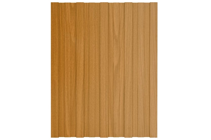 vidaXL Roof Panels 36 Pcs Galvanised Steel Light Wood 60x45cm vidaXL Roof Panels 36 Pcs Galvanised Steel Light Wood 60x45cm