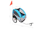 vidaXL Bike Trailer Grey And Blue 30 Kg vidaXL Bike Trailer Grey And Blue 30 Kg