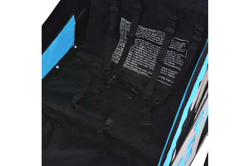 vidaXL Bike Trailer Grey And Blue 30 Kg vidaXL Bike Trailer Grey And Blue 30 Kg