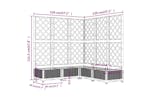 vidaXL Garden Planter With Trellis Dark Grey 120x120x121.5cm Pp vidaXL Garden Planter With Trellis Dark Grey 120x120x121.5cm Pp