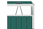vidaXL Quadruple Garbage Bin Shed Green 286x81x121cm Steel vidaXL Quadruple Garbage Bin Shed Green 286x81x121cm Steel