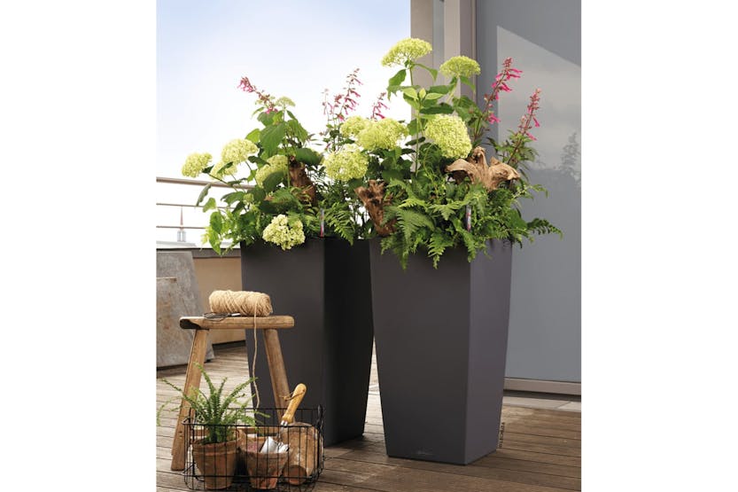 Lechuza Planter Cubico Color 40 All-in-one Slate 13158 Lechuza Planter Cubico Color 40 All-in-one Slate 13158
