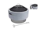 Progarden Fire Bowl With Bbq Rack Round Light Grey 52x18.5 Cm Progarden Fire Bowl With Bbq Rack Round Light Grey 52x18.5 Cm