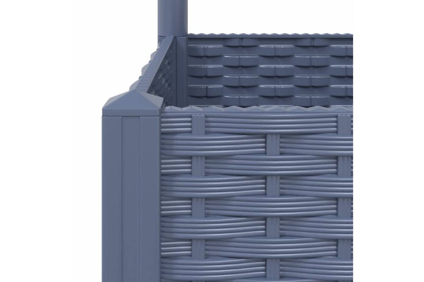 vidaXL Garden Planter With Trellis Dark Grey 80x40x121.5cm Pp vidaXL Garden Planter With Trellis Dark Grey 80x40x121.5cm Pp