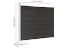 vidaXL Fence Panel Wpc 175x146cm Grey vidaXL Fence Panel Wpc 175x146cm Grey