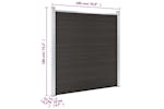 vidaXL Fence Panel Wpc 180x186cm Black vidaXL Fence Panel Wpc 180x186cm Black