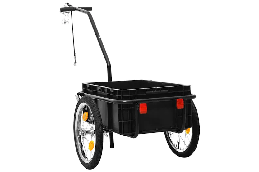 vidaXL Bike Trailer/hand Wagon 155x60x83cm Steel Black vidaXL Bike Trailer/hand Wagon 155x60x83cm Steel Black