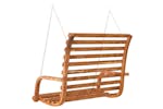 vidaXL Swing Bench Solid Bent Wood With Teak Finish 126x63x92cm vidaXL Swing Bench Solid Bent Wood With Teak Finish 126x63x92cm