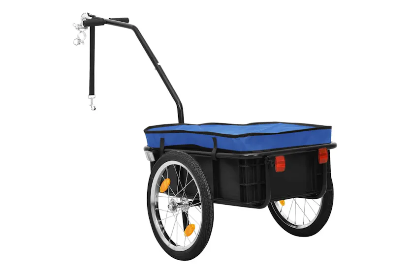 vidaXL Bike Trailer/hand Wagon 155x60x83cm Steel Blue vidaXL Bike Trailer/hand Wagon 155x60x83cm Steel Blue