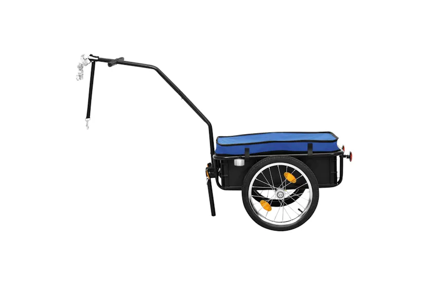 vidaXL Bike Trailer/hand Wagon 155x60x83cm Steel Blue vidaXL Bike Trailer/hand Wagon 155x60x83cm Steel Blue