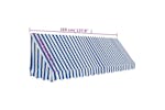 vidaXL Bistro Awning 350x120cm Blue And White vidaXL Bistro Awning 350x120cm Blue And White