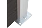 vidaXL Fence Panel Wpc 180x186cm Black vidaXL Fence Panel Wpc 180x186cm Black