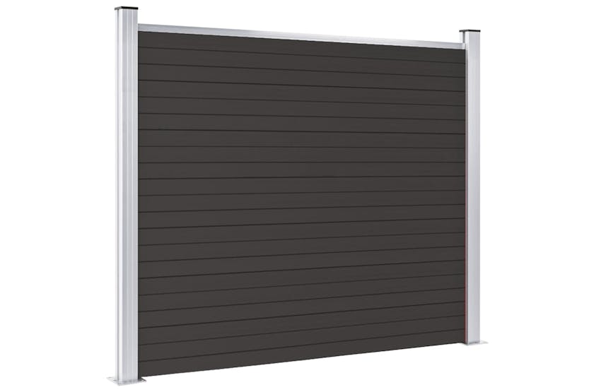 vidaXL Fence Panel Wpc 180x146cm Black vidaXL Fence Panel Wpc 180x146cm Black