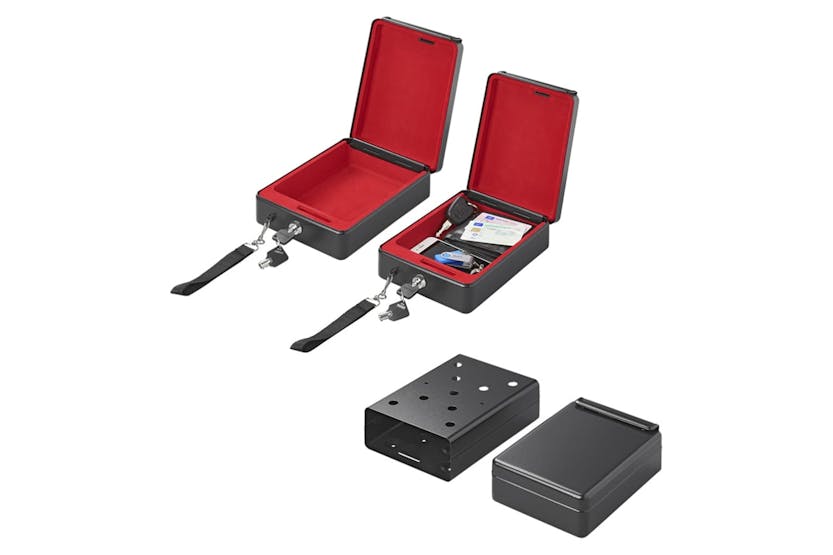 Proplus Steel Safe With Holder 225x165x85mm Proplus Steel Safe With Holder 225x165x85mm