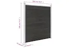 vidaXL Garden Fence Wpc 180x186cm Grey vidaXL Garden Fence Wpc 180x186cm Grey