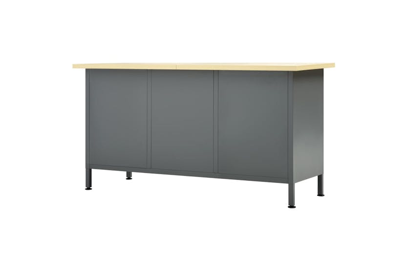 vidaXL Workbench Black 160x60x85cm Steel vidaXL Workbench Black 160x60x85cm Steel