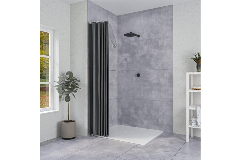 Sealskin Shower Curtain Rail Umbrella Corner Chrome Sealskin Shower Curtain Rail Umbrella Corner Chrome