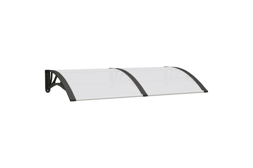 vidaXL Door Canopy Black And Transparent 150x80cm Polycarbonate vidaXL Door Canopy Black And Transparent 150x80cm Polycarbonate