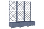 vidaXL Garden Planter With Trellis Dark Grey 120x40x121.5cm Pp vidaXL Garden Planter With Trellis Dark Grey 120x40x121.5cm Pp