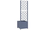 vidaXL Garden Planter With Trellis Dark Grey 40x40x136cm Pp vidaXL Garden Planter With Trellis Dark Grey 40x40x136cm Pp