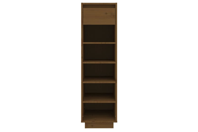 vidaXL Shoe Cabinet Honey Brown 30x34x105cm Solid Wood Pine vidaXL Shoe Cabinet Honey Brown 30x34x105cm Solid Wood Pine