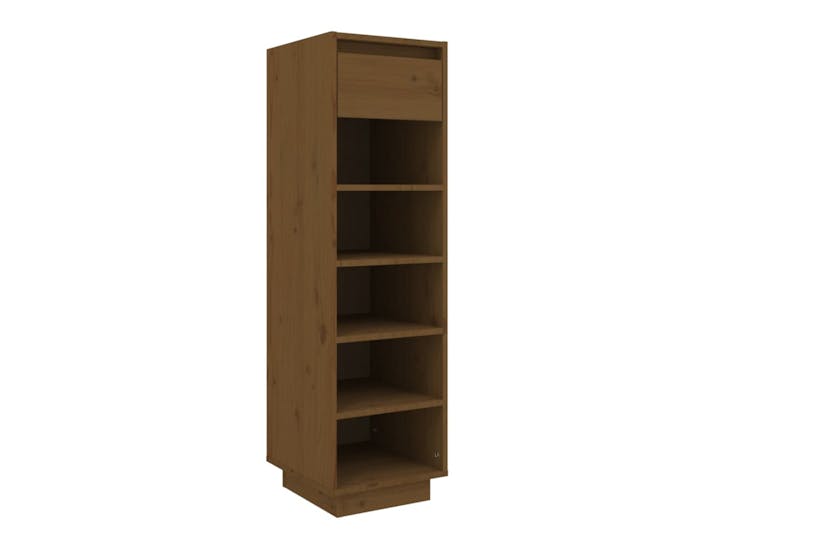 vidaXL Shoe Cabinet Honey Brown 30x34x105cm Solid Wood Pine vidaXL Shoe Cabinet Honey Brown 30x34x105cm Solid Wood Pine