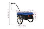 vidaXL Bike Trailer/hand Wagon 155x60x83cm Steel Blue vidaXL Bike Trailer/hand Wagon 155x60x83cm Steel Blue