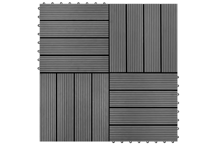 vidaXL 40826 Wpc Tiles 30x30cm 11pcs 1m2 Grey vidaXL 40826 Wpc Tiles 30x30cm 11pcs 1m2 Grey