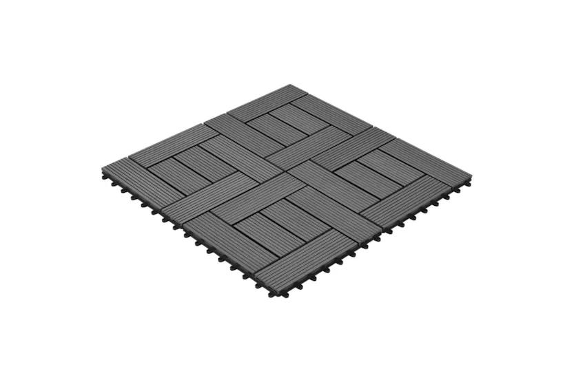 vidaXL 277799 22 Pcs Decking Tiles 30x30cm 2 Sqm Wpc Grey vidaXL 277799 22 Pcs Decking Tiles 30x30cm 2 Sqm Wpc Grey