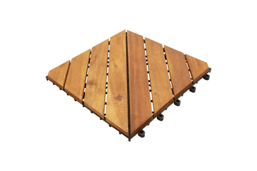 vidaXL 3114666 Decking Tiles 20 Pcs Brown 30x30cm Solid Woo vidaXL 3114666 Decking Tiles 20 Pcs Brown 30x30cm Solid Woo