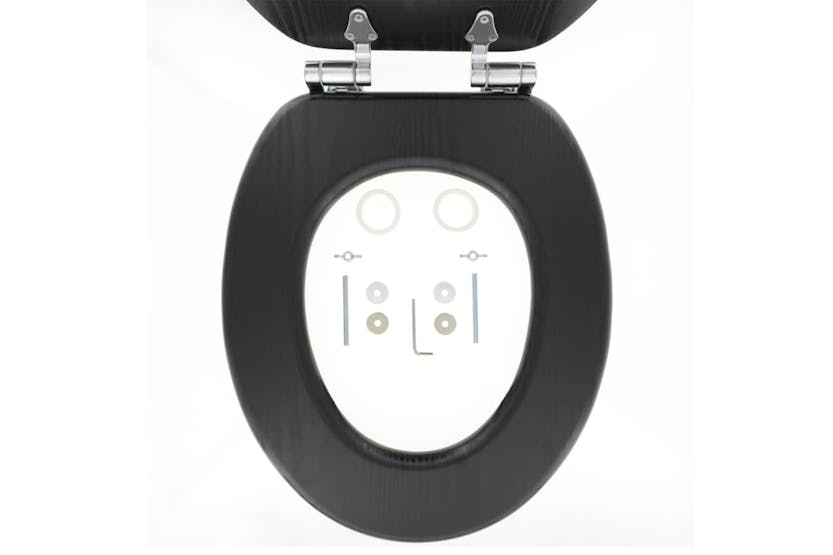 Tiger Soft-close Toilet Seat Blackwash Mdf Black 252030746 Tiger Soft-close Toilet Seat Blackwash Mdf Black 252030746