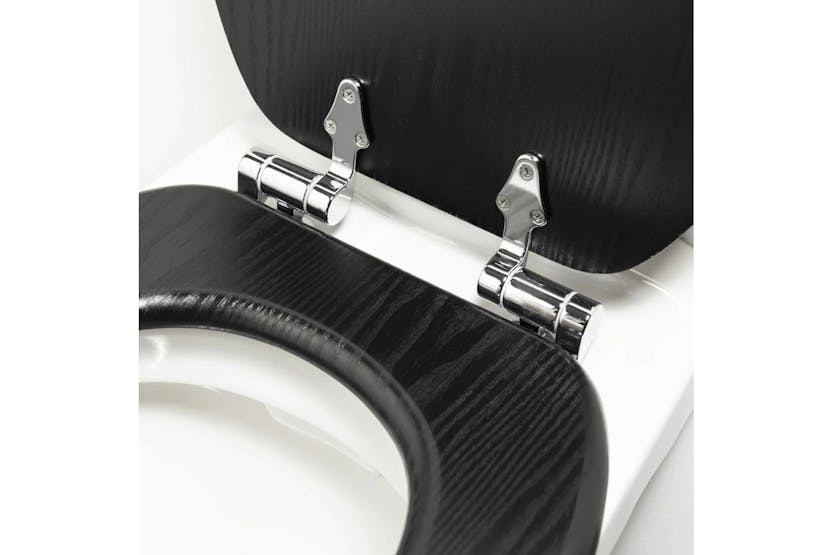 Tiger Soft-close Toilet Seat Blackwash Mdf Black 252030746 Tiger Soft-close Toilet Seat Blackwash Mdf Black 252030746