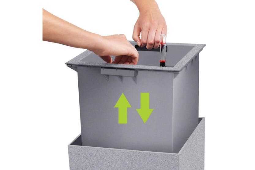 Lechuza Planter Canto Stone 30 Low All-in-one Graphite Black Lechuza Planter Canto Stone 30 Low All-in-one Graphite Black