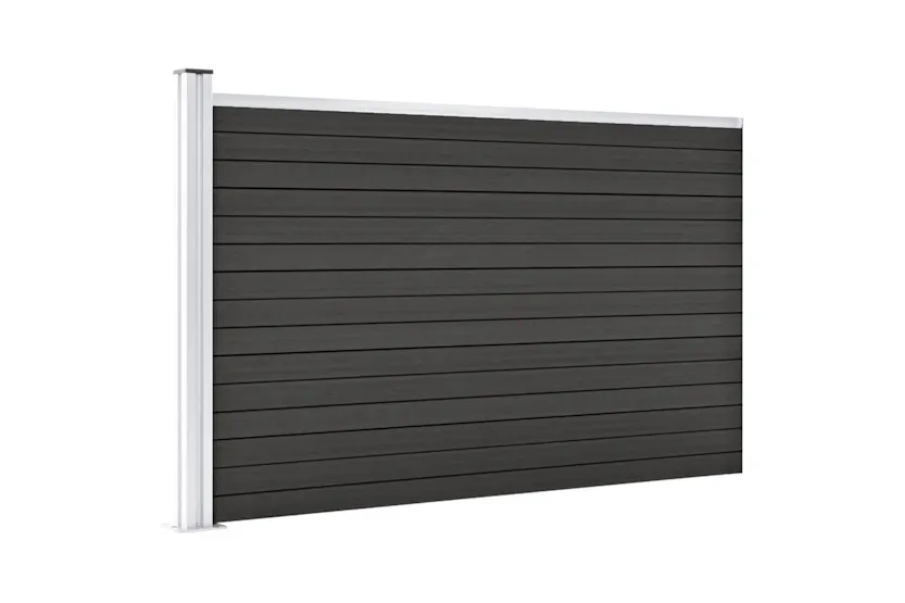 vidaXL Garden Fence Wpc 175x105cm Grey vidaXL Garden Fence Wpc 175x105cm Grey