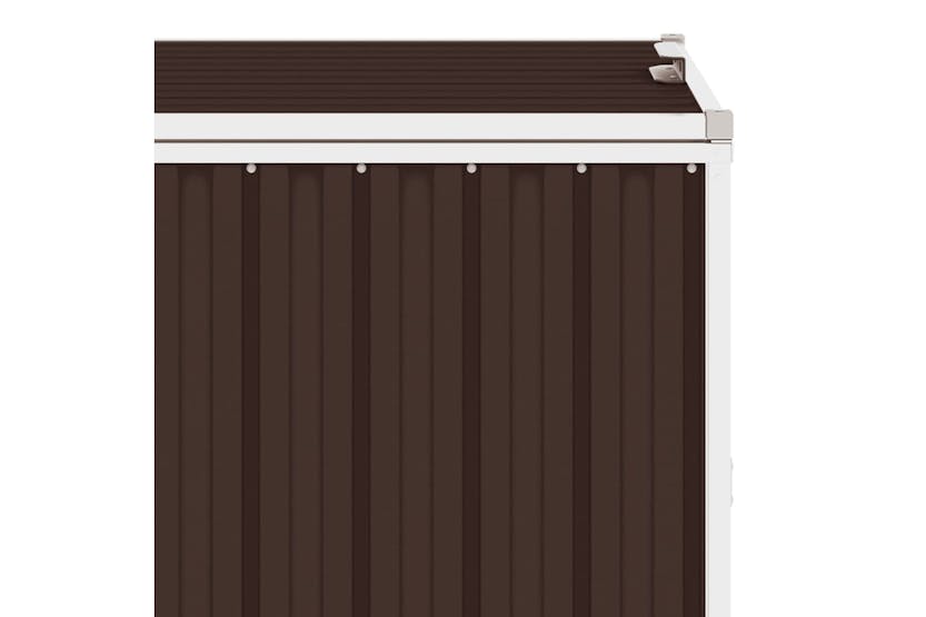 vidaXL Garbage Bin Shed Brown 72x81x121cm Steel vidaXL Garbage Bin Shed Brown 72x81x121cm Steel