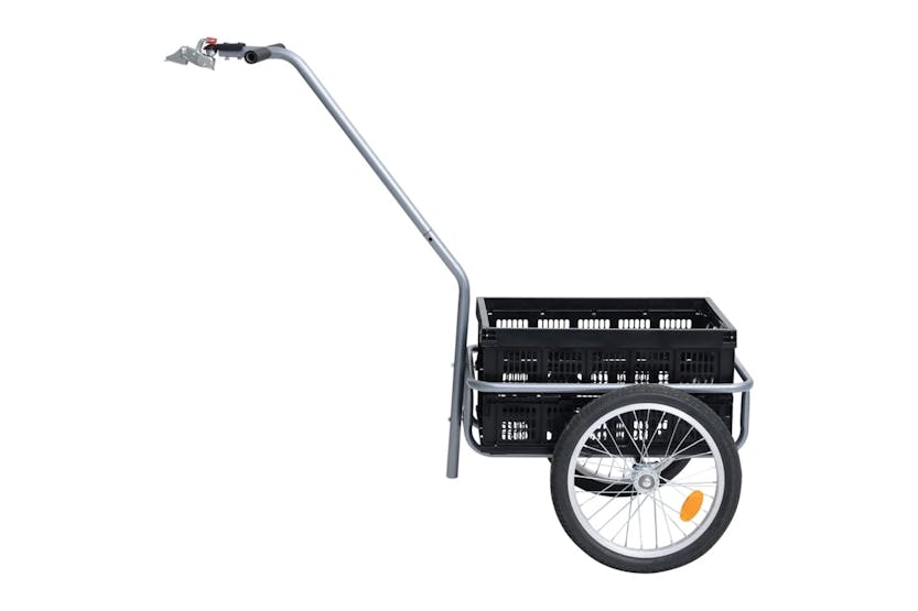 vidaXL Bike Trailer With 50 L Foldable Transportbox Black 60 Kg vidaXL Bike Trailer With 50 L Foldable Transportbox Black 60 Kg
